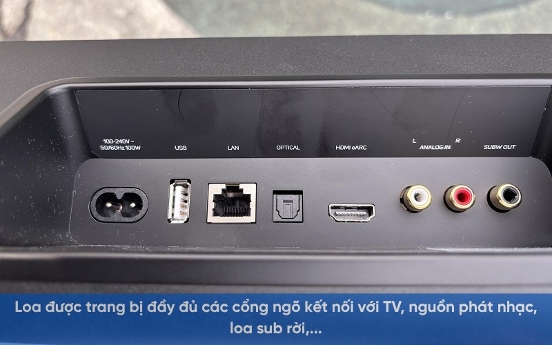 cổng kết nối trên loa pulse cinema mini