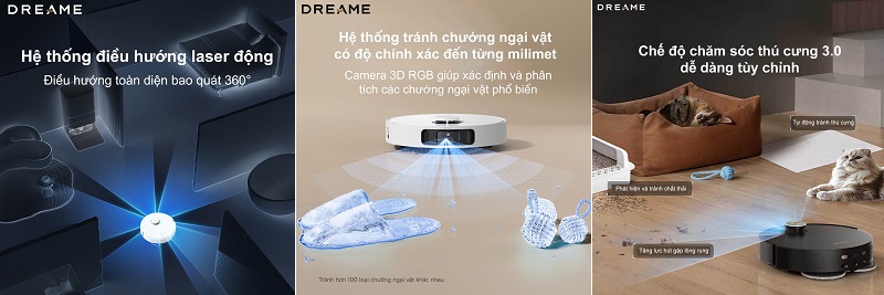 công nghệ trên robot hút bụi dreame