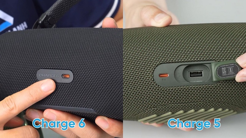 cổng sạc loa jbl charge 6 vs charge 5
