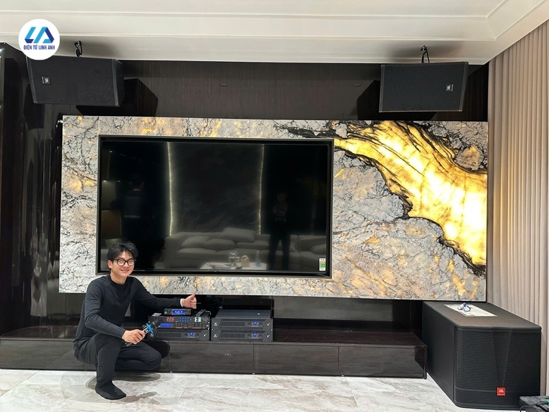 công trình karaoke jbl và mk p9 max tại hải phòng