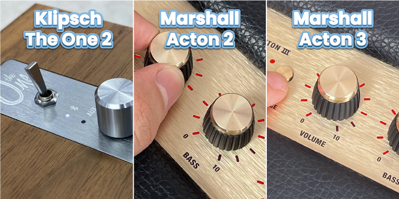 dải đèn trên  Klipsch The One 2, Marshall Acton 2 và Acton 3