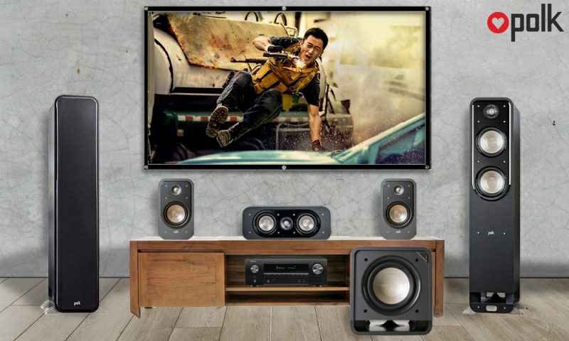 Dàn âm thanh xem phim 5.1 Polk, Denon LA206 mua ở đâu