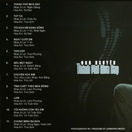 Album Đan Nguyên - Thành Phố Mưa Bay (Nhạc Lossless chuẩn WAV)