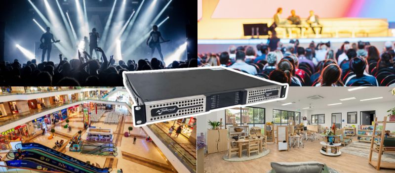 đẩy công suất powersoft quattrocanali 4804 dsp+ ứng dụng