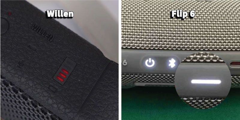 đèn báo pin marshall wileen vs jbl flip 6