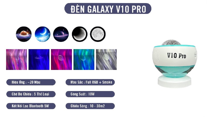 đèn galaxy v10 pro đa dạng hiệu ứng