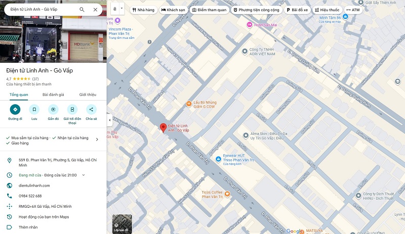 địa chỉ linh anh phan văn trị gò vấp