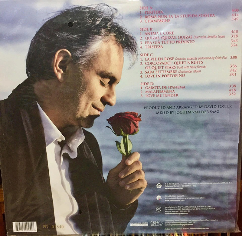 mua đĩa than Andrea Bocelli - Passione