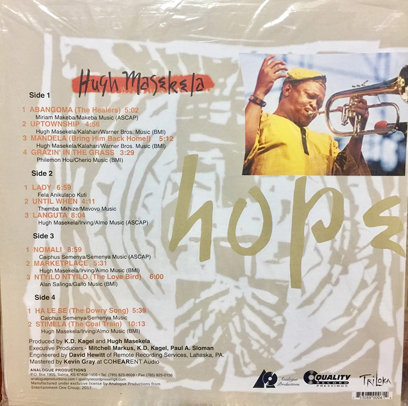 Đĩa than Hugh Masekela - Hope