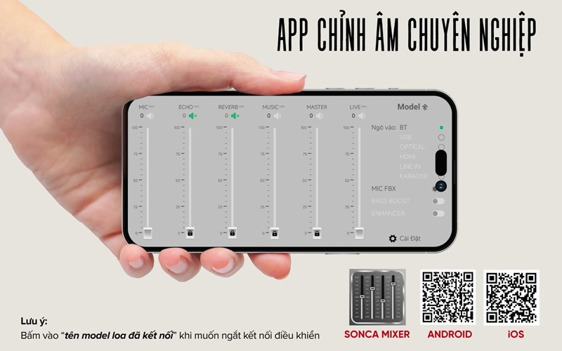 điều chỉnh loa acnos symphony