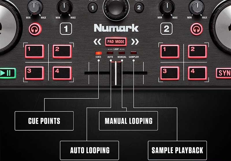 Bàn DJ Numark DJ2GO2 Touch điều khiển