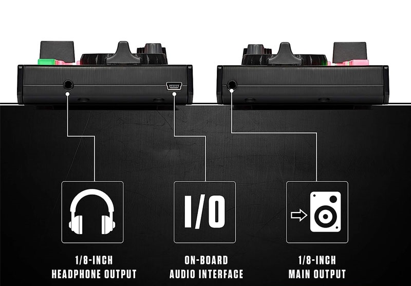 Bàn DJ Numark DJ2GO2 Touch kết nối