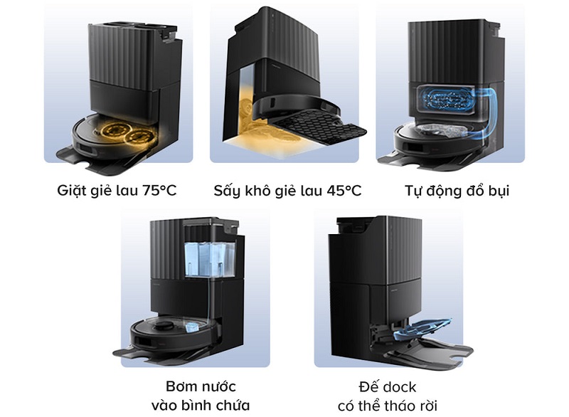 dock sạc đa năng trên qrevo s pro