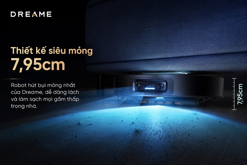 dreame x60 ultra thiết kế siêu mỏng