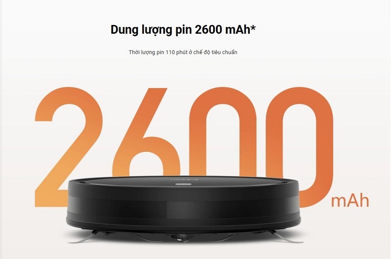 dung lượng pin vacuum e5