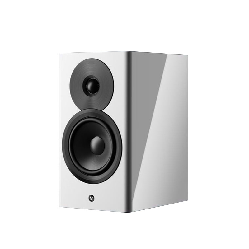 Loa Dynaudio màu trắng bóng đẹp hiện đại.