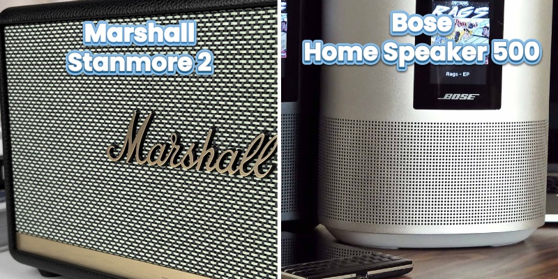 so sánh e-căng của Bose home speaker 500 vs Stanmore 2  