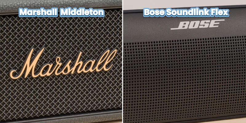 chất liệu của Bose Soundlink Flex vs Marshall Middleton