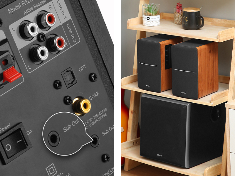 Loa Edifier R1280DBs kết nối