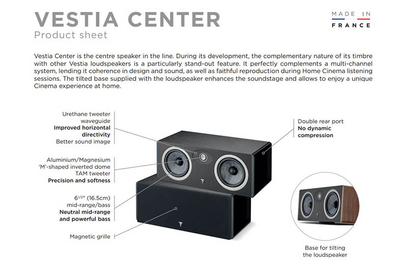 Hệ thống củ loa Focal Vestia Center