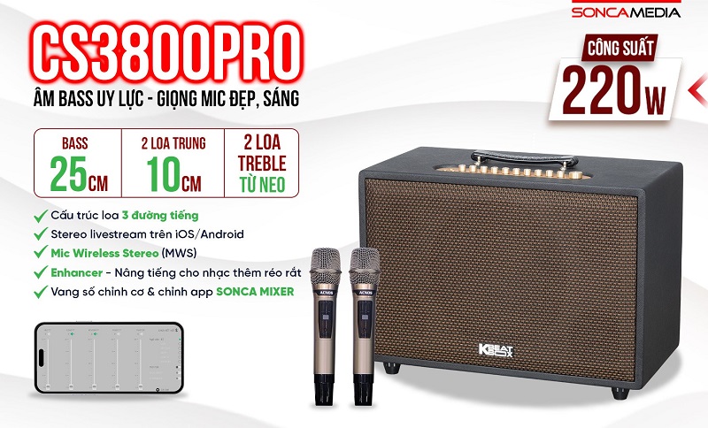giá loa acnos cs3800 pro