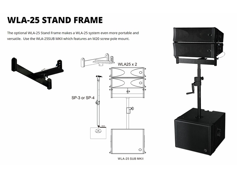 review Giá treo loa Wharfedale Pro WLA-25 STAND FRAME