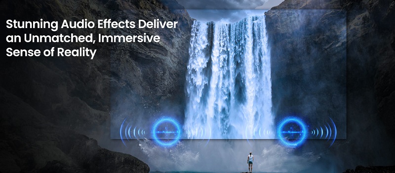 máy chiếu jmgo n1s ultimate 4k với hiệu suất âm thanh tối ưu