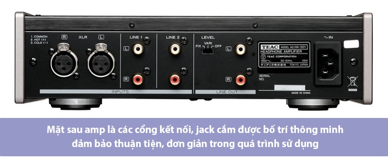 kết nối amply Teac HA-501E