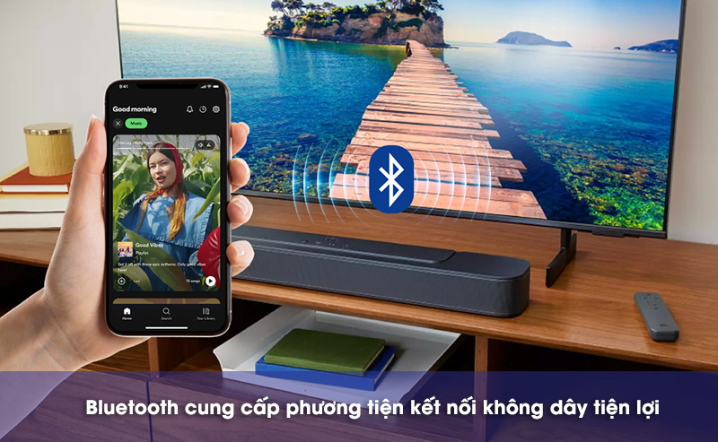 kết nối bluetooth soundbar 2.0 all-in-one mk2