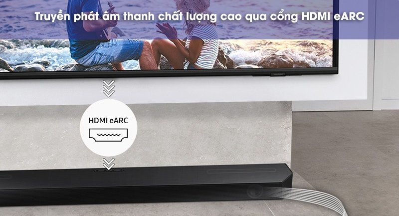 kết nối hdmi chất lượng cao trên loa thanh hw q630b xv