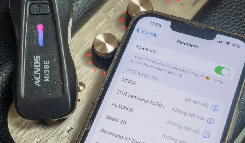 kết nối loa marshall với micro mi30e