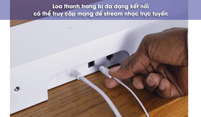 kết nối trên combo loa soundbar sonos ray và sub mini