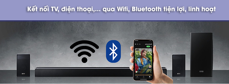 kết nối wifi bluetooth tiện lợi