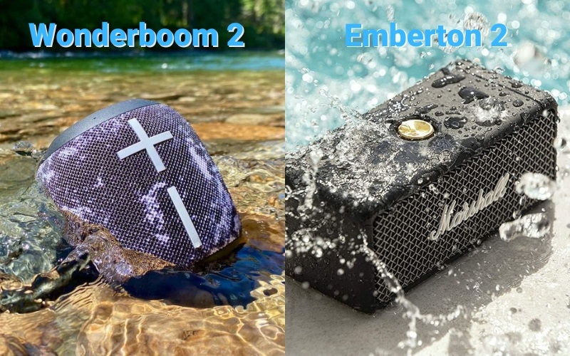 khả năng chống nước của emberton 2 vs wonderboom 2\