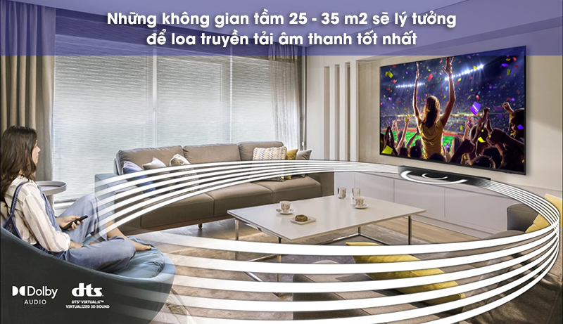 không gian lý tưởng cho loa soundbar hw b550