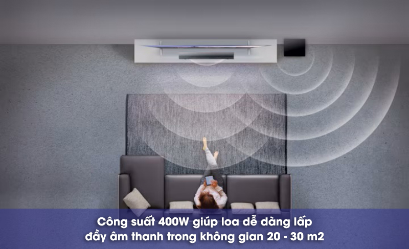 không gian thích hợp với loa thanh nt5