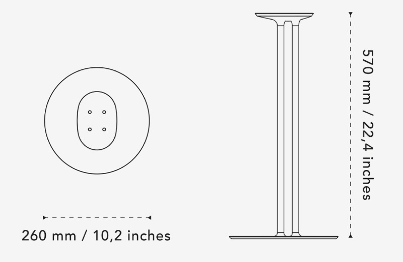 kích thước chân loa tree phantom ii