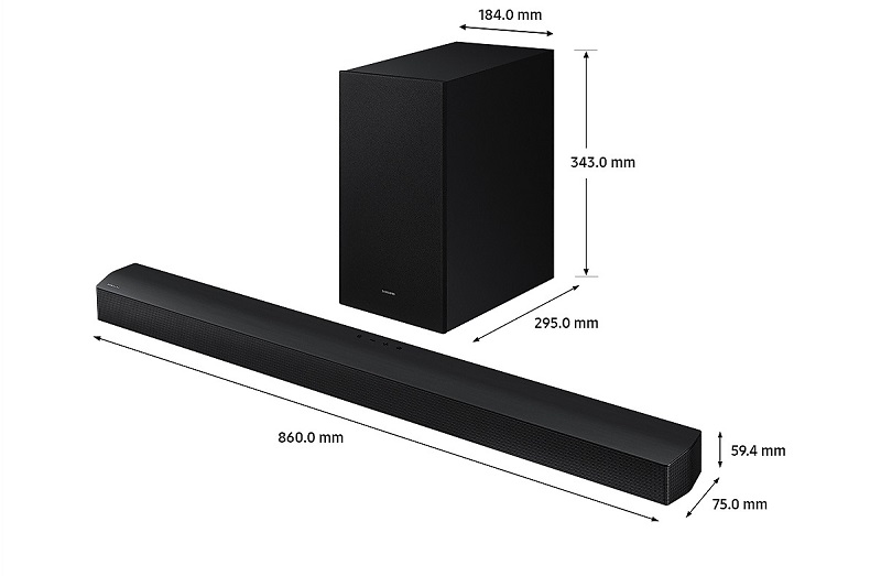 loa thanh samsung hw-b650d thiết kế nhỏ gọn tinh tế