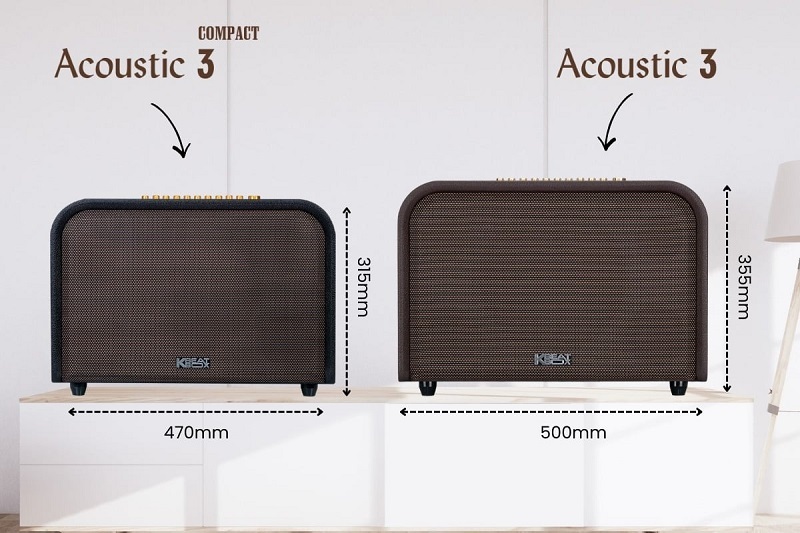 kích thước loa acoustic 3 compact
