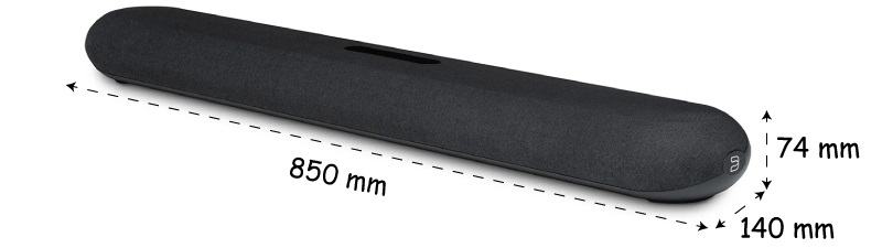 kích thước loa bluesound pulse cinema mini