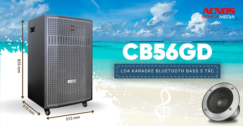 kích thước Loa kéo Acnos CB56GD
