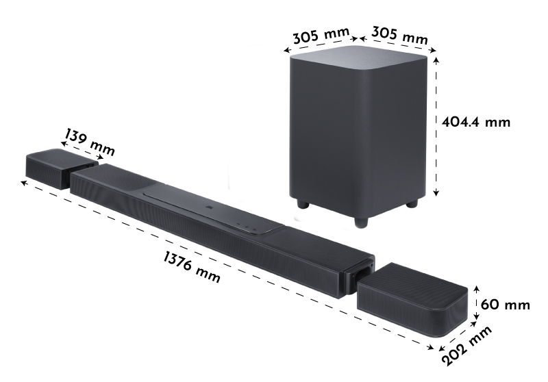 kích thước loa soundbar jbl bar 1300 mkii