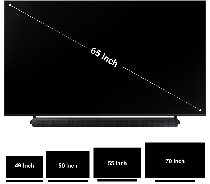 kích thước loa thanh samsung q630b so với tivi