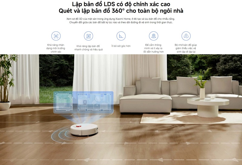 lập bản đồ với robot vacuum h40