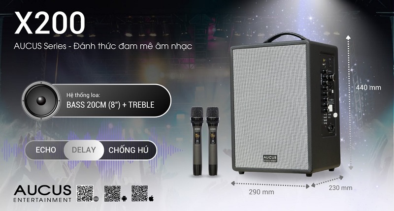 loa acnos aucus x200 tính di động cao