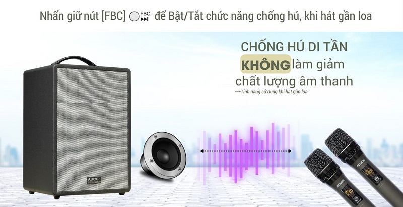 loa acnos aucus x200 tính năng chống hú di tần