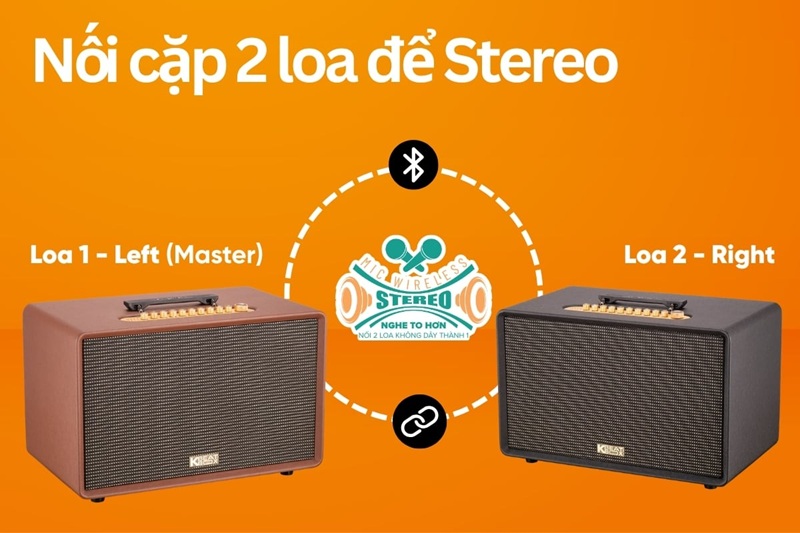 loa acnos flac36 ultimate ghép nối 2 loa