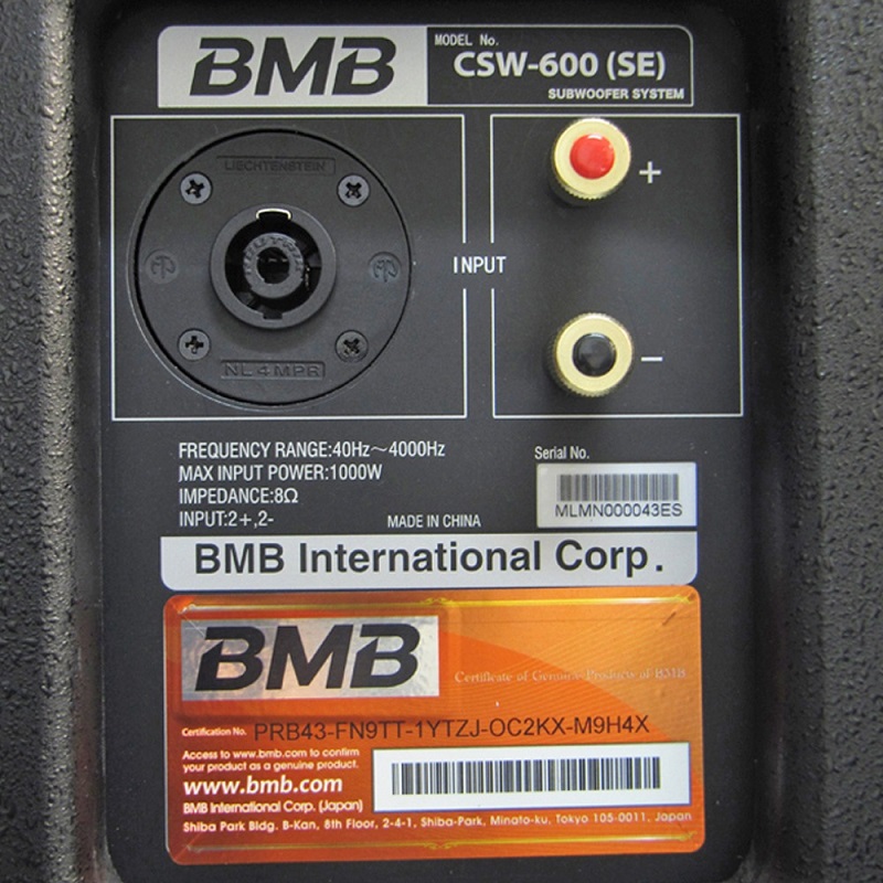 Loa BMB CSW 600 (SE) 