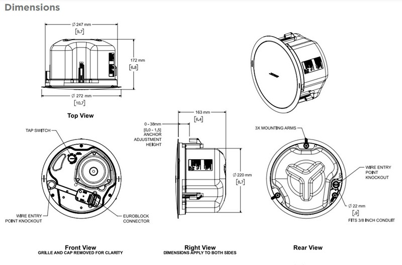 Loa bose freespace fs4ce ban ve ky thuat