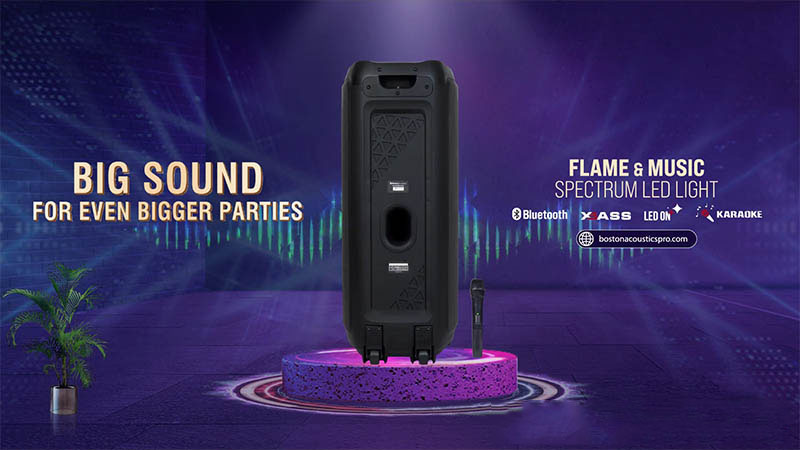 Loa Boston Acoustics Partybox BA-802PB công suất hoạt động mạnh mẽ